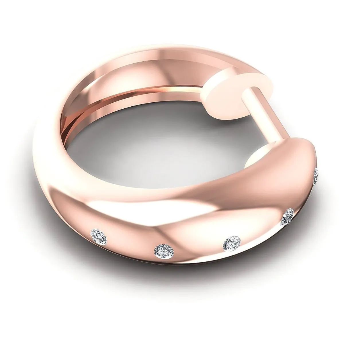 0.10 CT Round Cut Diamonds - Hoop &  Drop Earrings
