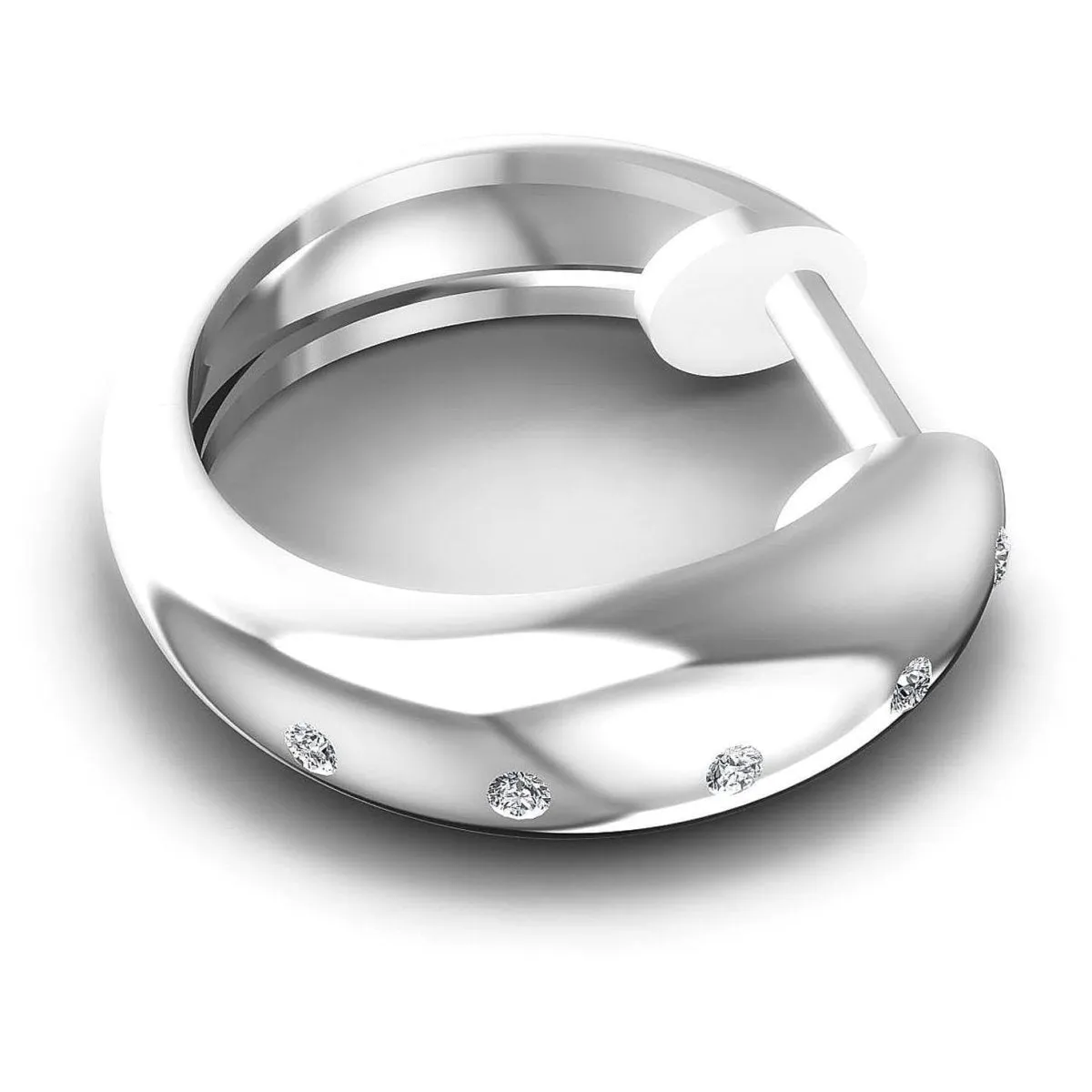 0.10 CT Round Cut Diamonds - Hoop &  Drop Earrings