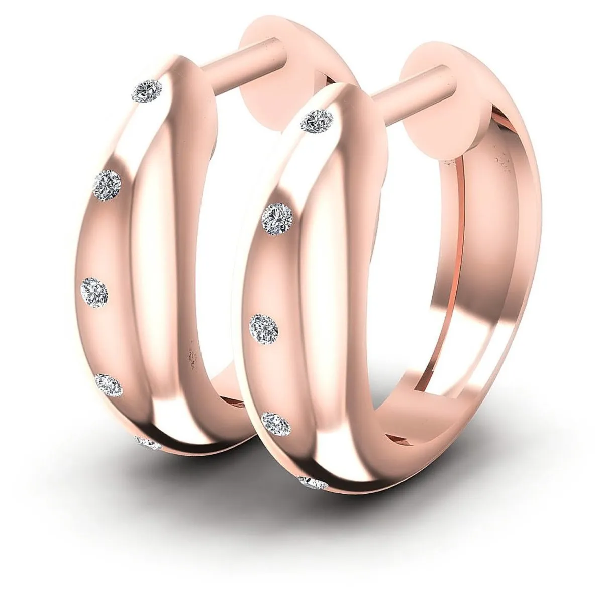0.10 CT Round Cut Diamonds - Hoop &  Drop Earrings