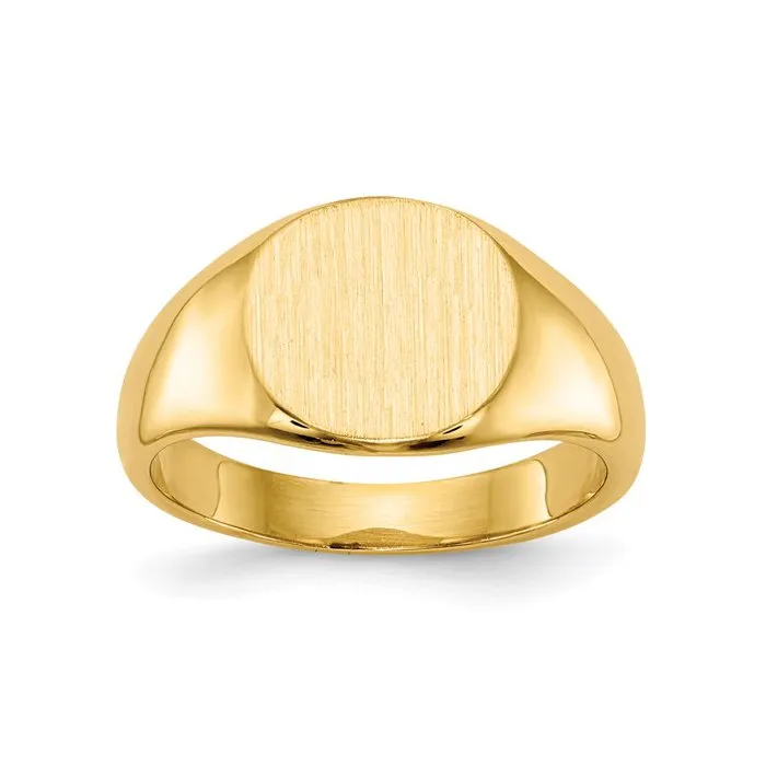 10K Yellow Gold Baby Oval Signet Ring