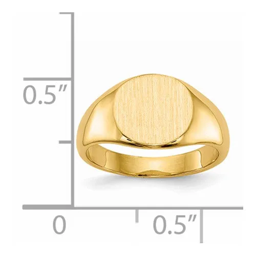 10K Yellow Gold Baby Oval Signet Ring