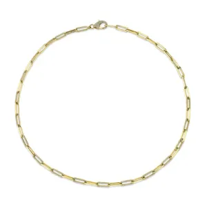1.36ctw Diamond Paper Clip Link Necklace