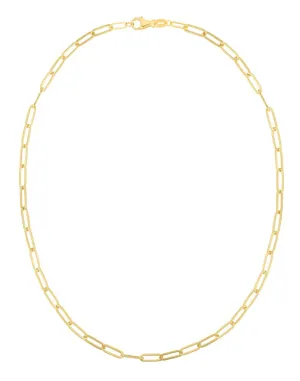 14K 4mm Paperclip Chain