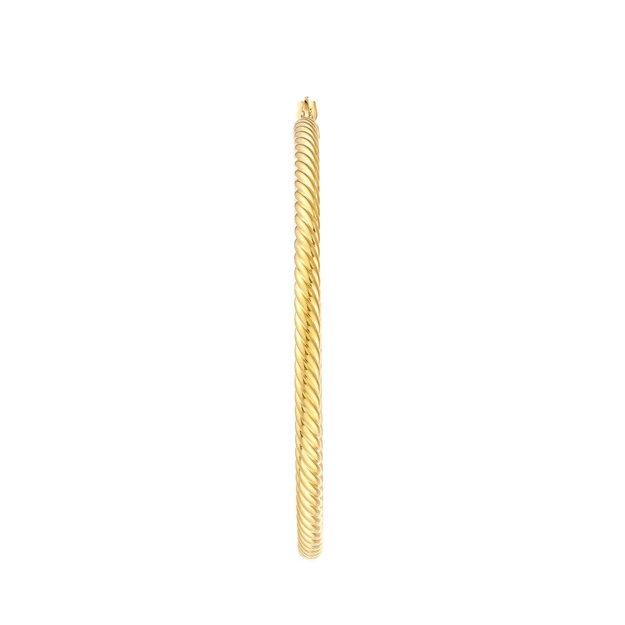 14K 50mm Rope Twist Hoop Earrings