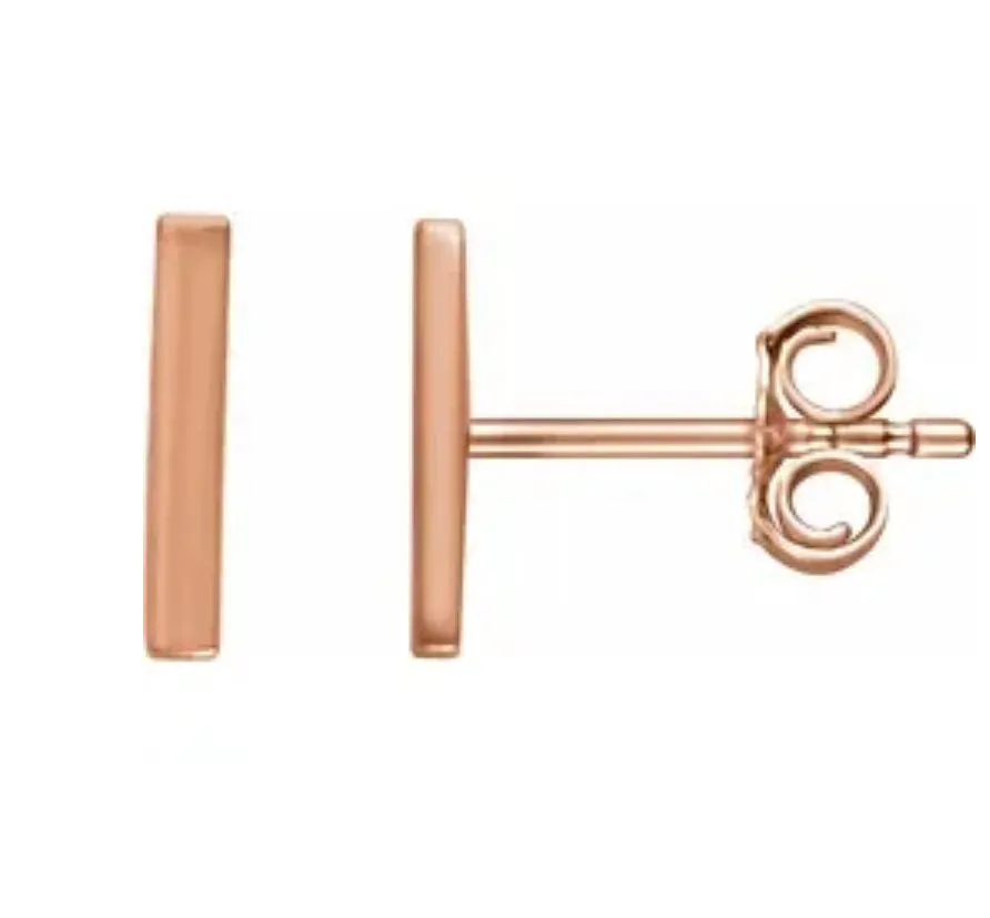 14k Bar Studs