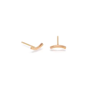 14k Curved Bar Studs