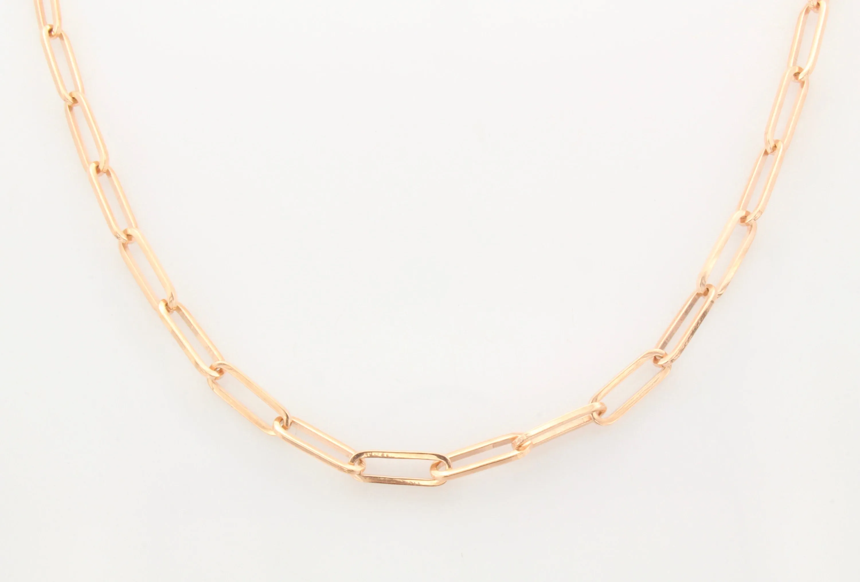 14K Gold 3.85MM Large Link Paperclip Chain Necklace