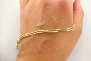 14K Gold 3.90MM X-Large Paperclip Link Chain Necklace