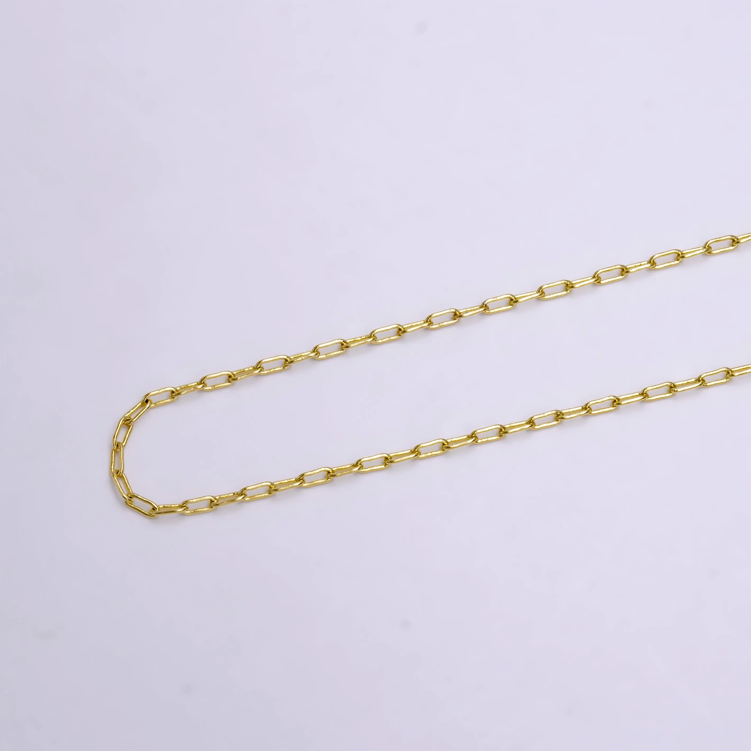 14K Gold Filled 2mm Paperclip 20 Inch Minimalist Layering Chain Necklace | WA-2227