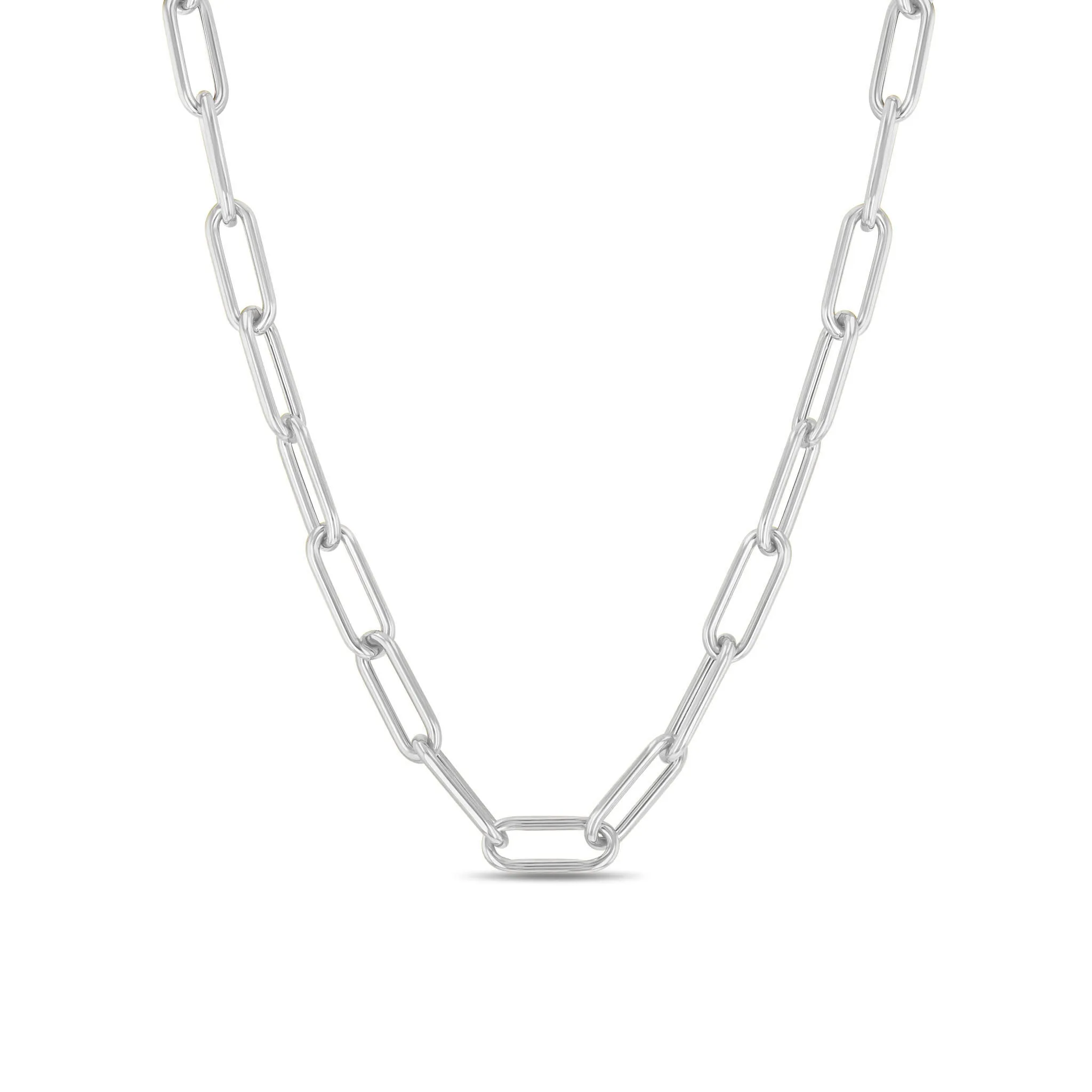 14k Gold Large Paperclip Chain Necklace