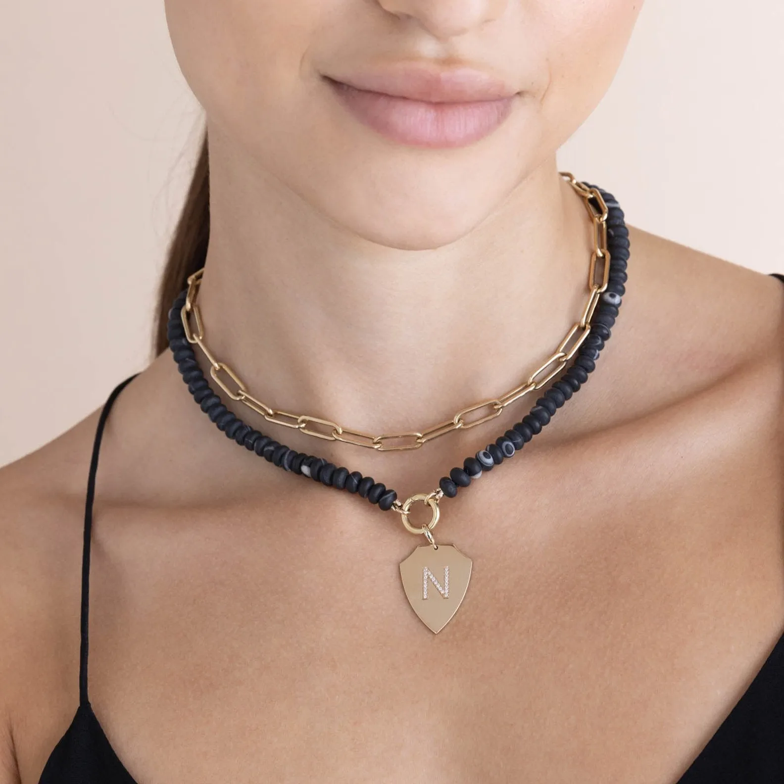 14k Gold Large Paperclip Chain Necklace