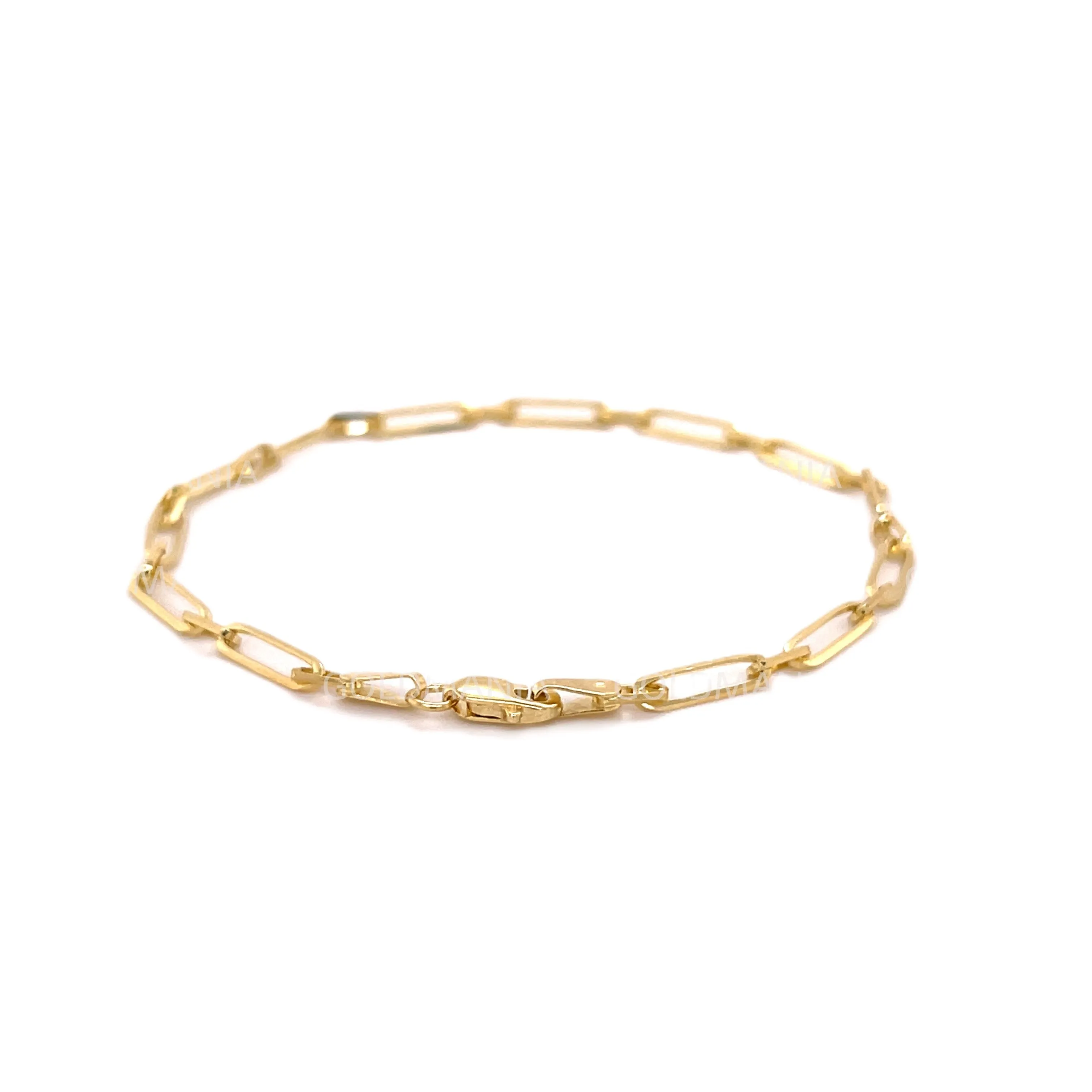 14K Gold Mixed Paperclip Link Bracelet