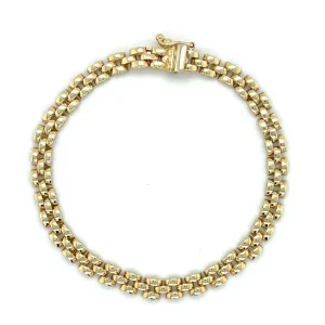 14K Gold Panther Link Bracelet