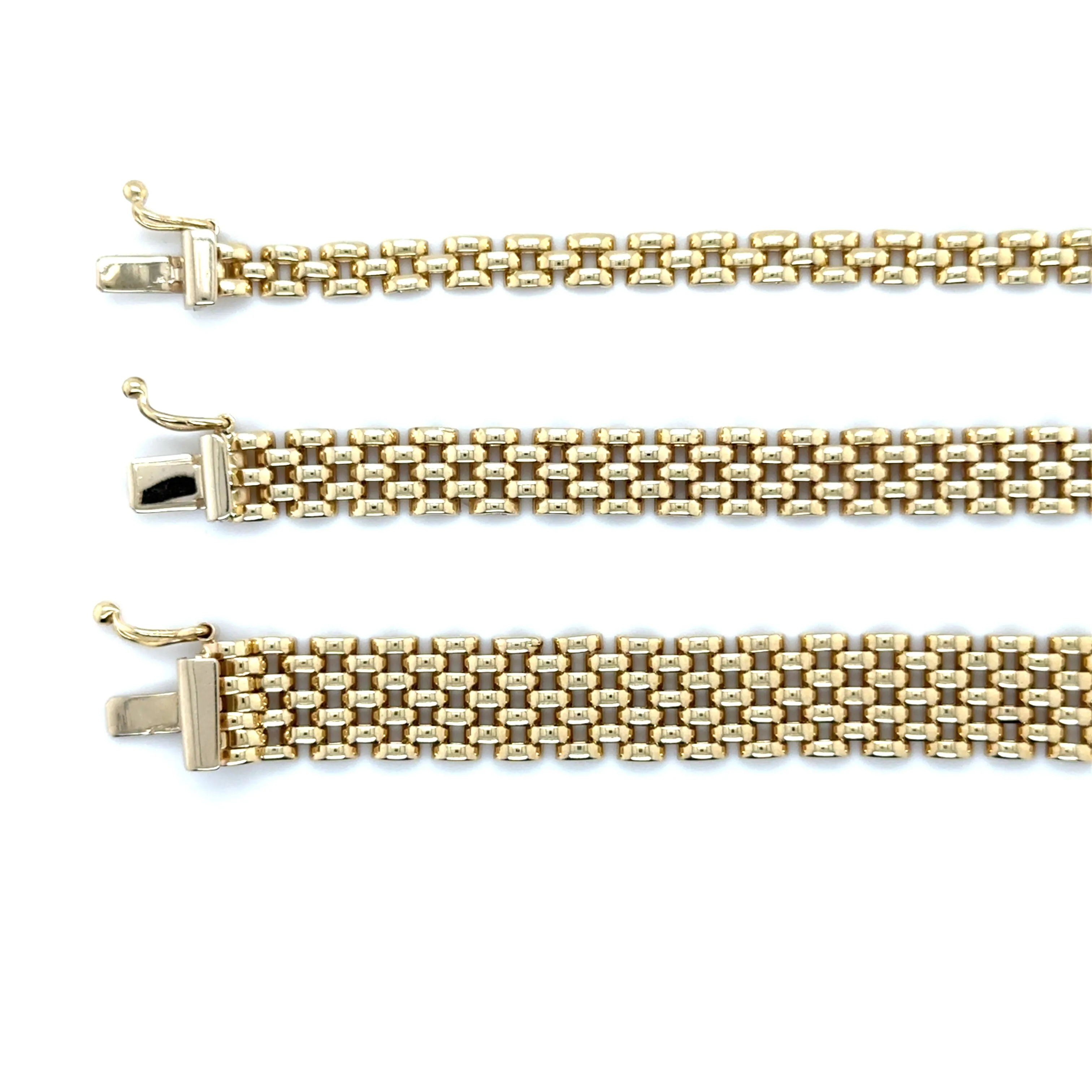 14K Gold Panther Link Bracelet