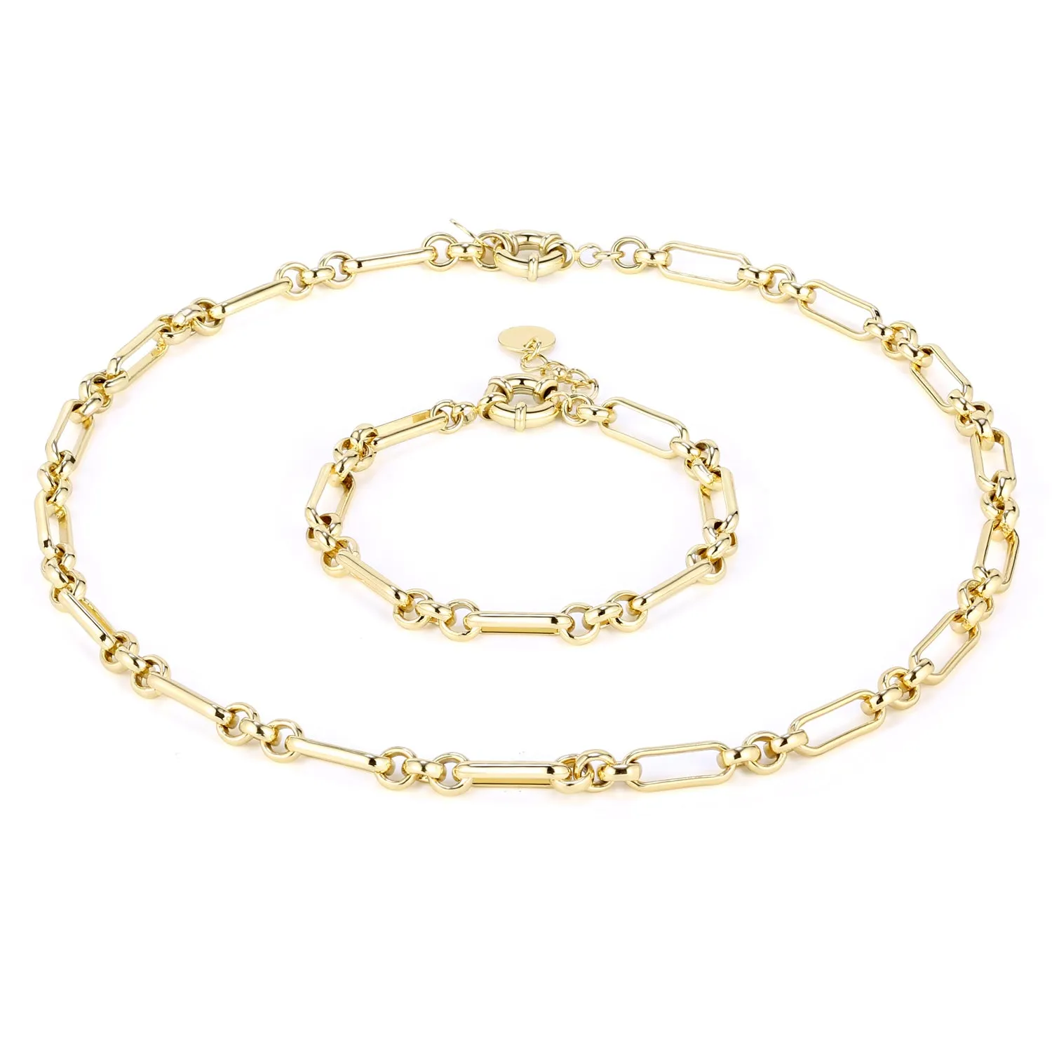 14K Gold Paperclip Chain Necklace