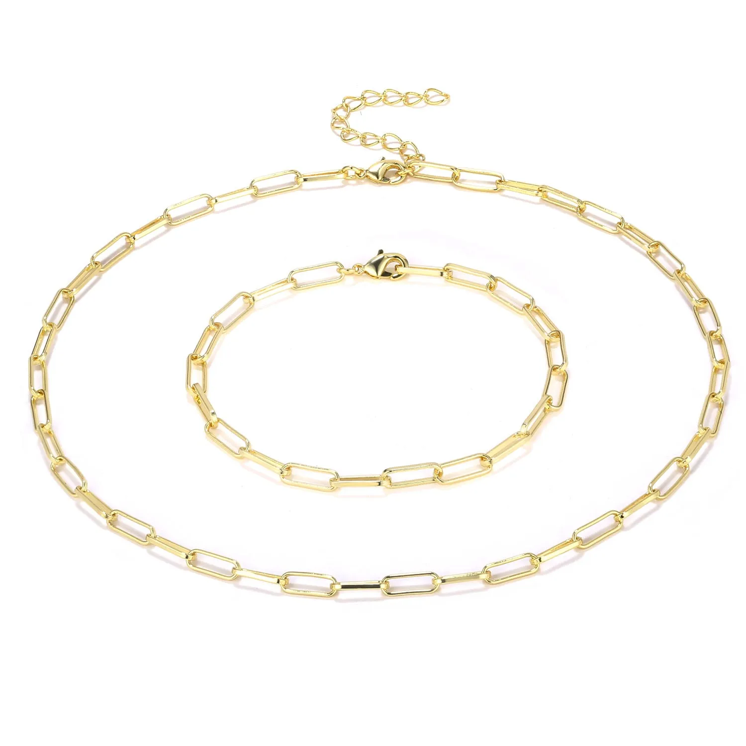14K Gold Paperclip Chain Necklace