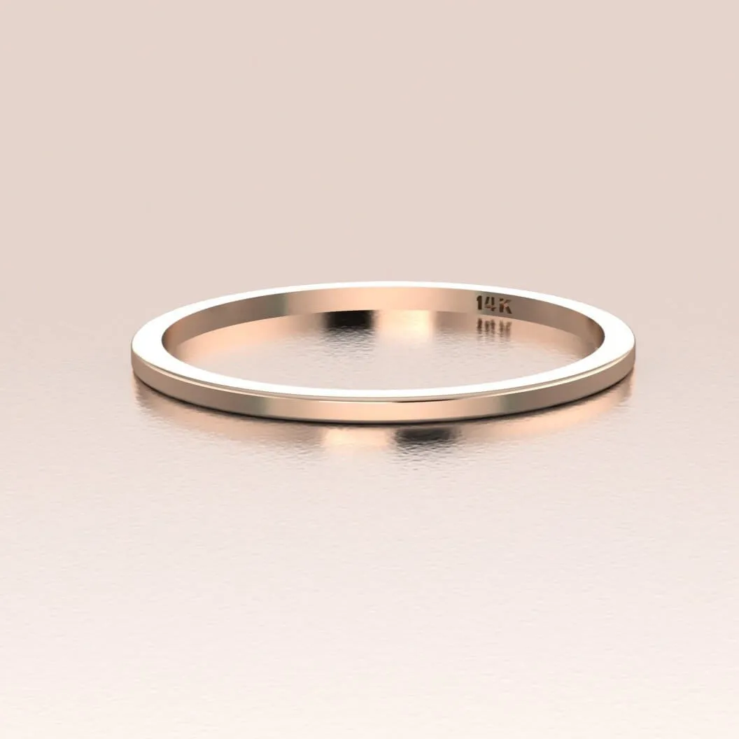 14K Gold Plain Band