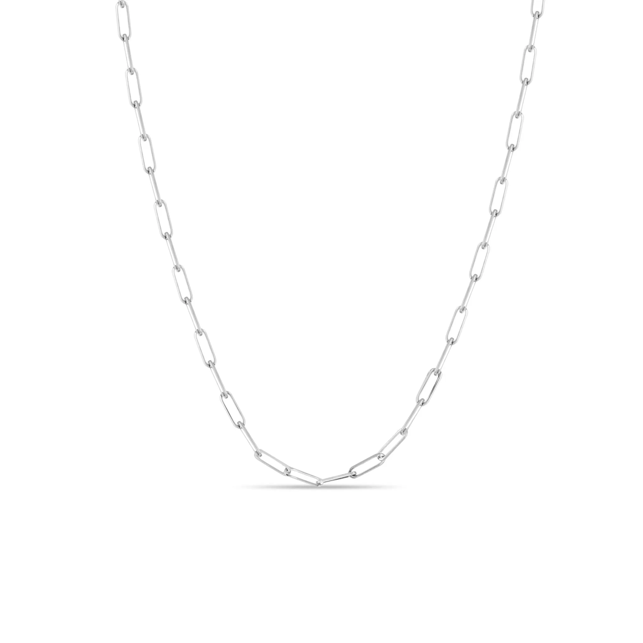 14k Gold Small Paperclip Chain Necklace
