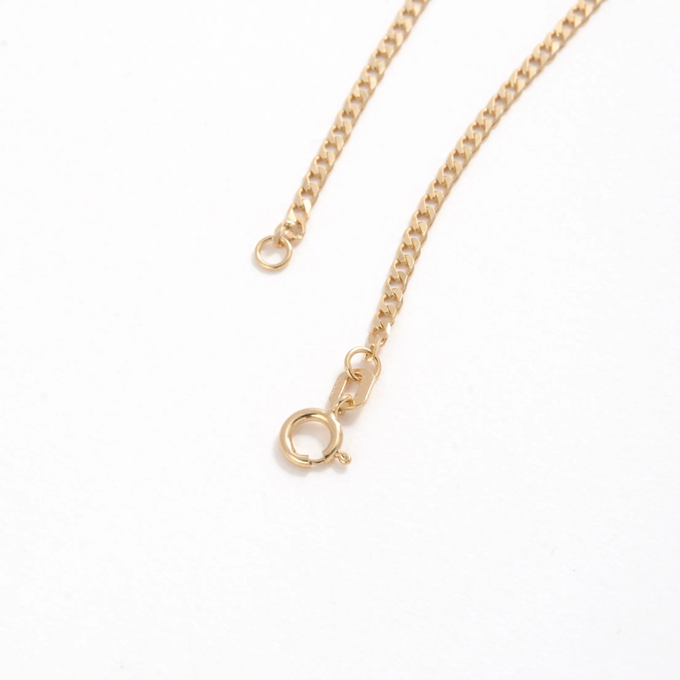 14K Gold Thin Curb Bracelet