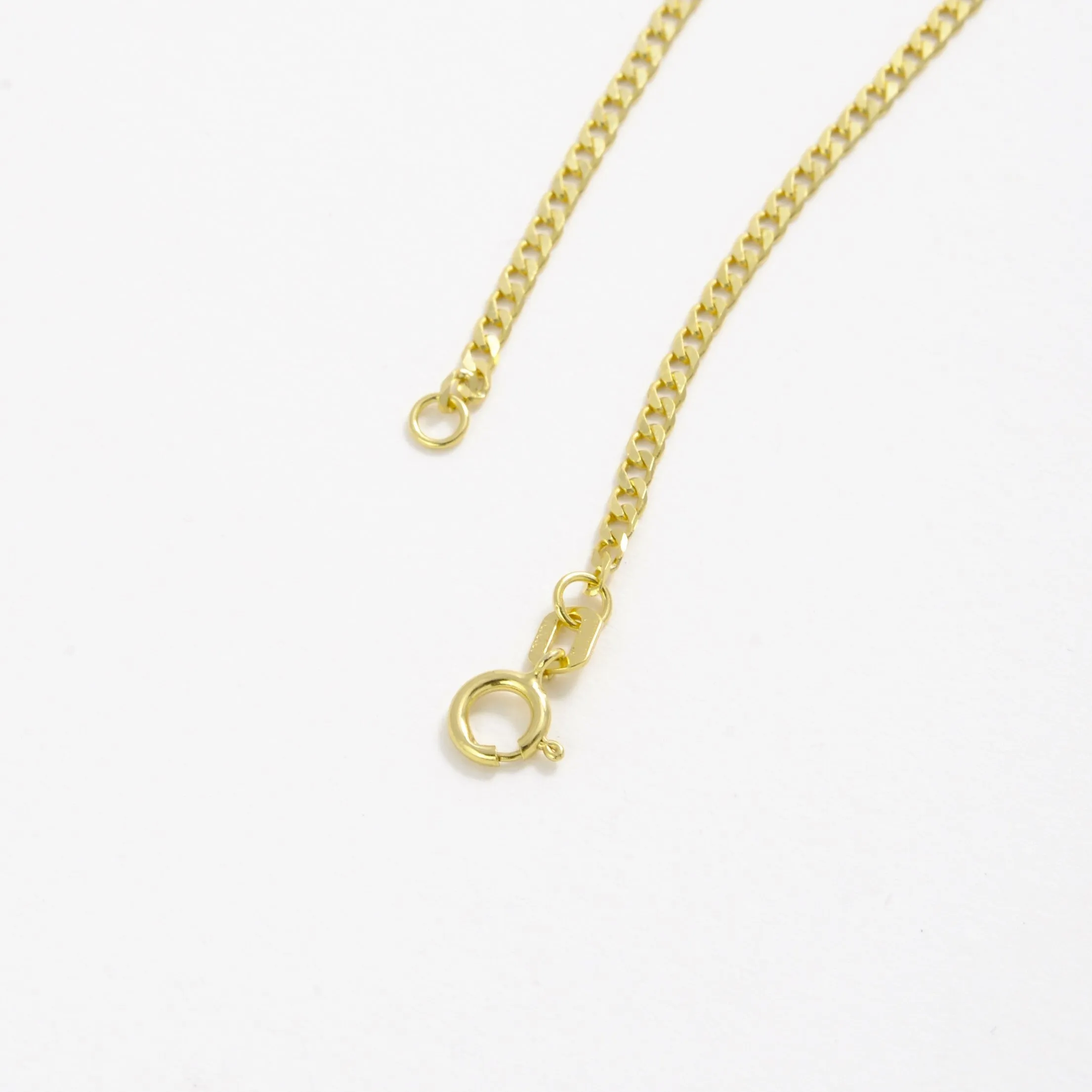 14K Gold Thin Curb Bracelet