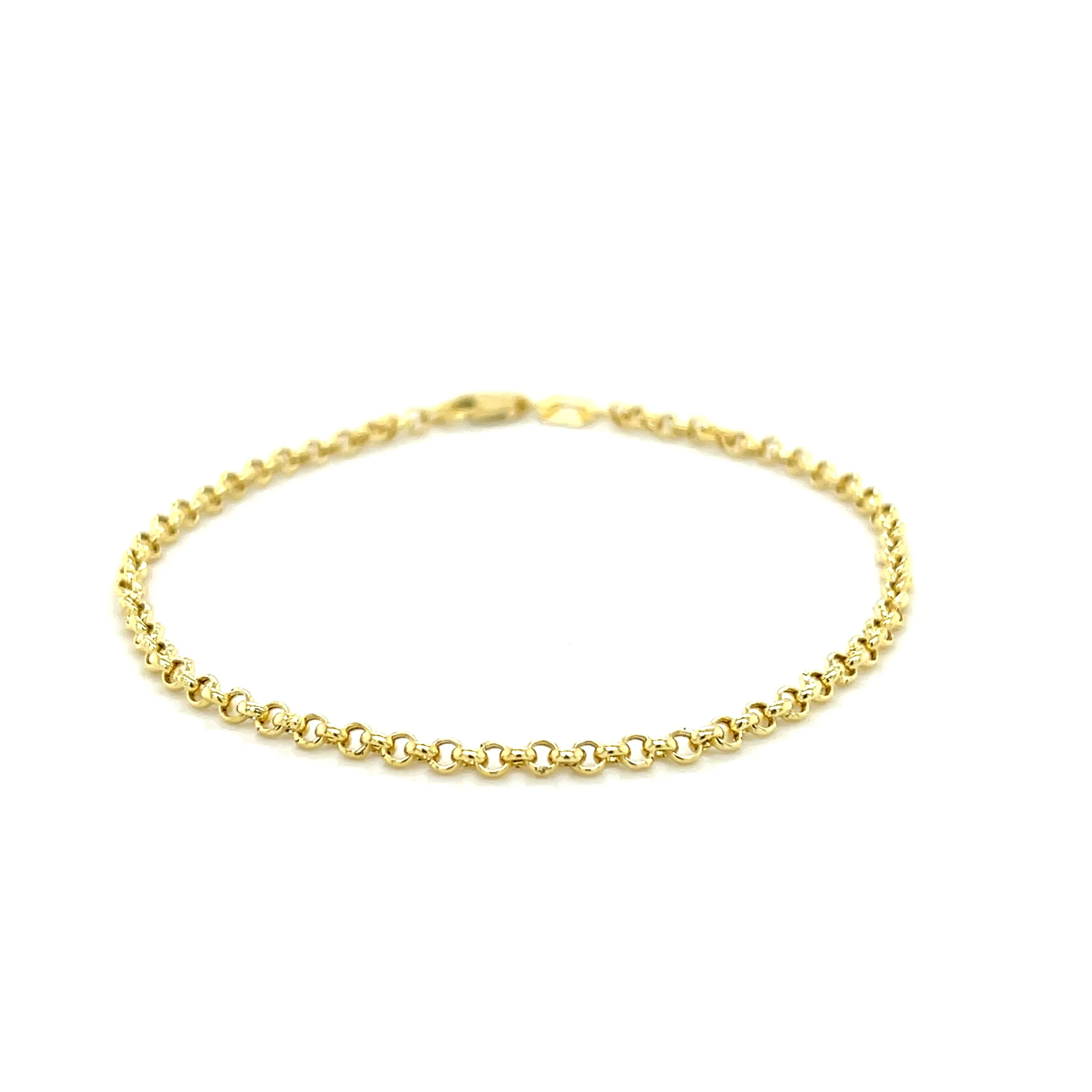 14K Gold Thin Rolo Bracelet