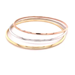 14K Gold Thin Stackable Bangle