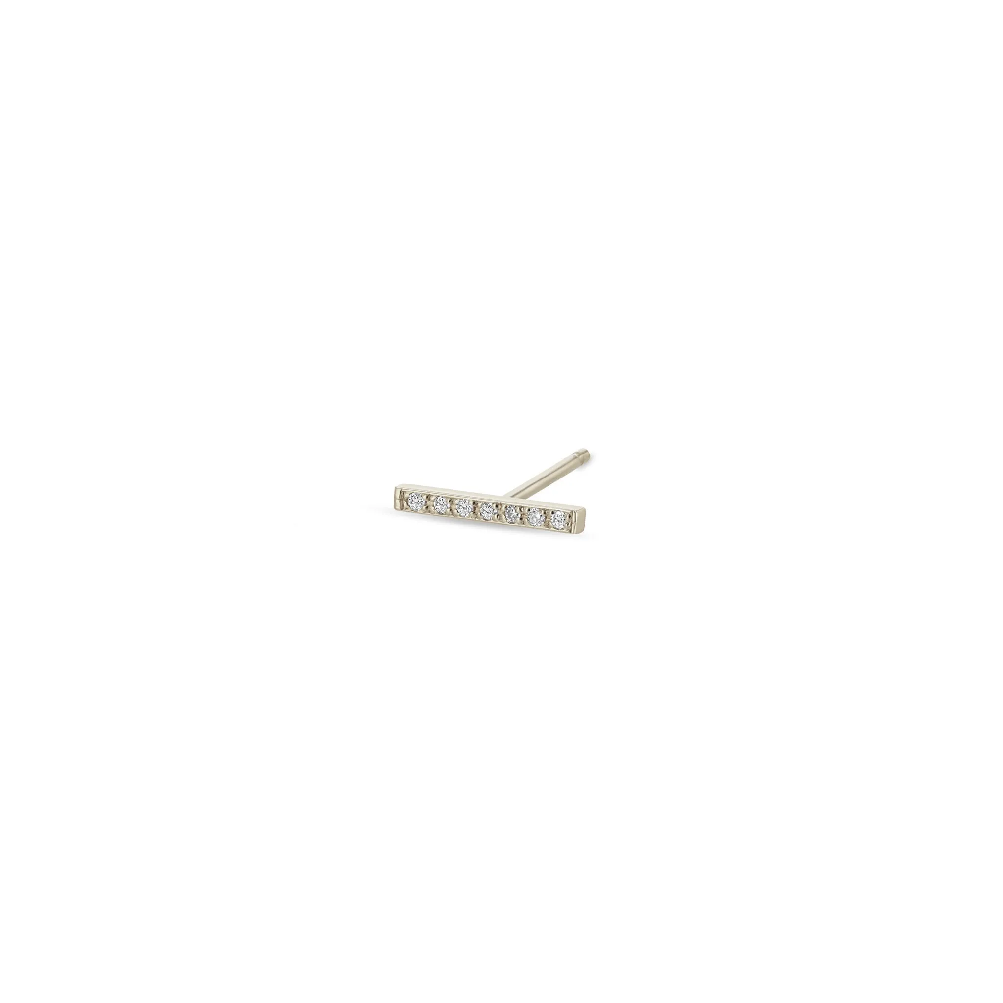 14k Pavé Diamond Bar Studs