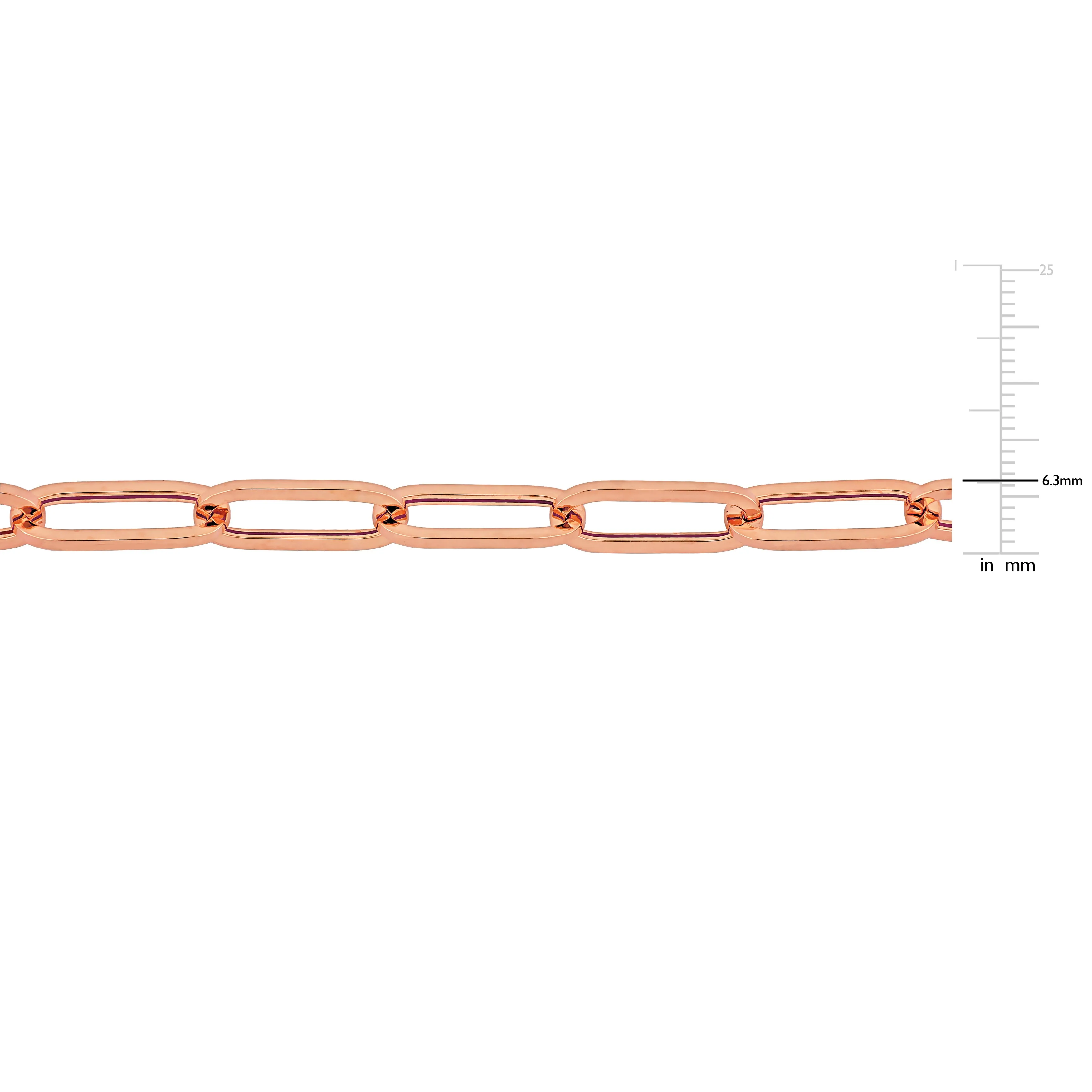 14k Rose Gold Paperclip Necklace
