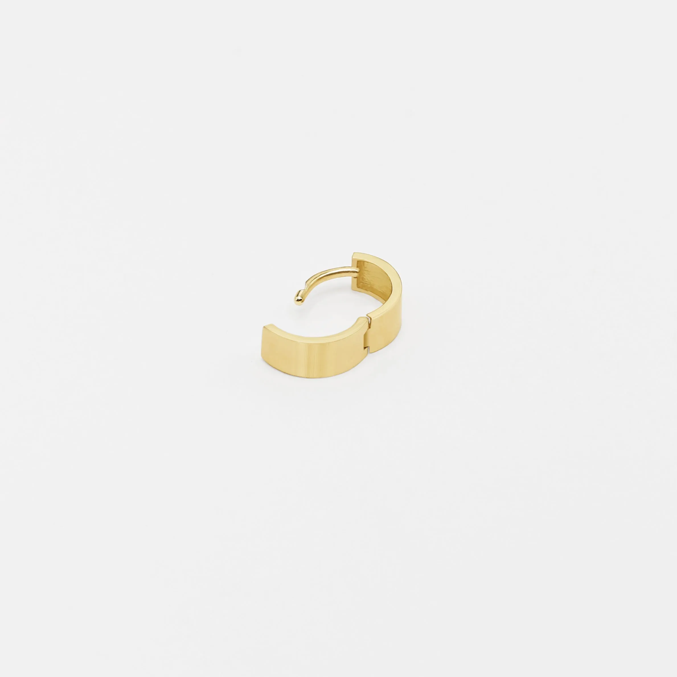 14k Solid Gold S M L Bold Hoop Earring