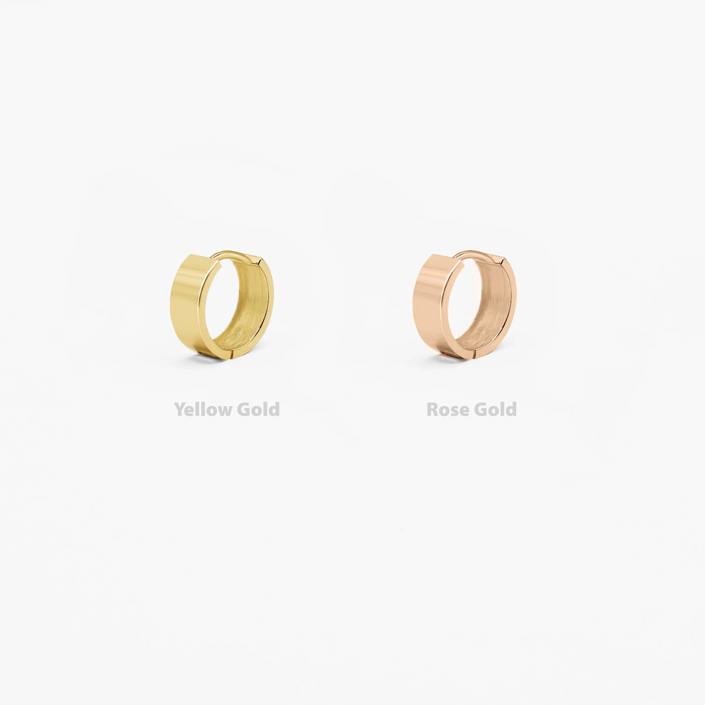 14k Solid Gold S M L Bold Hoop Earring