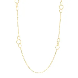 14K Twisted Link Paperclip Necklace