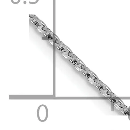 14K White Gold Oval Cable Link Chain