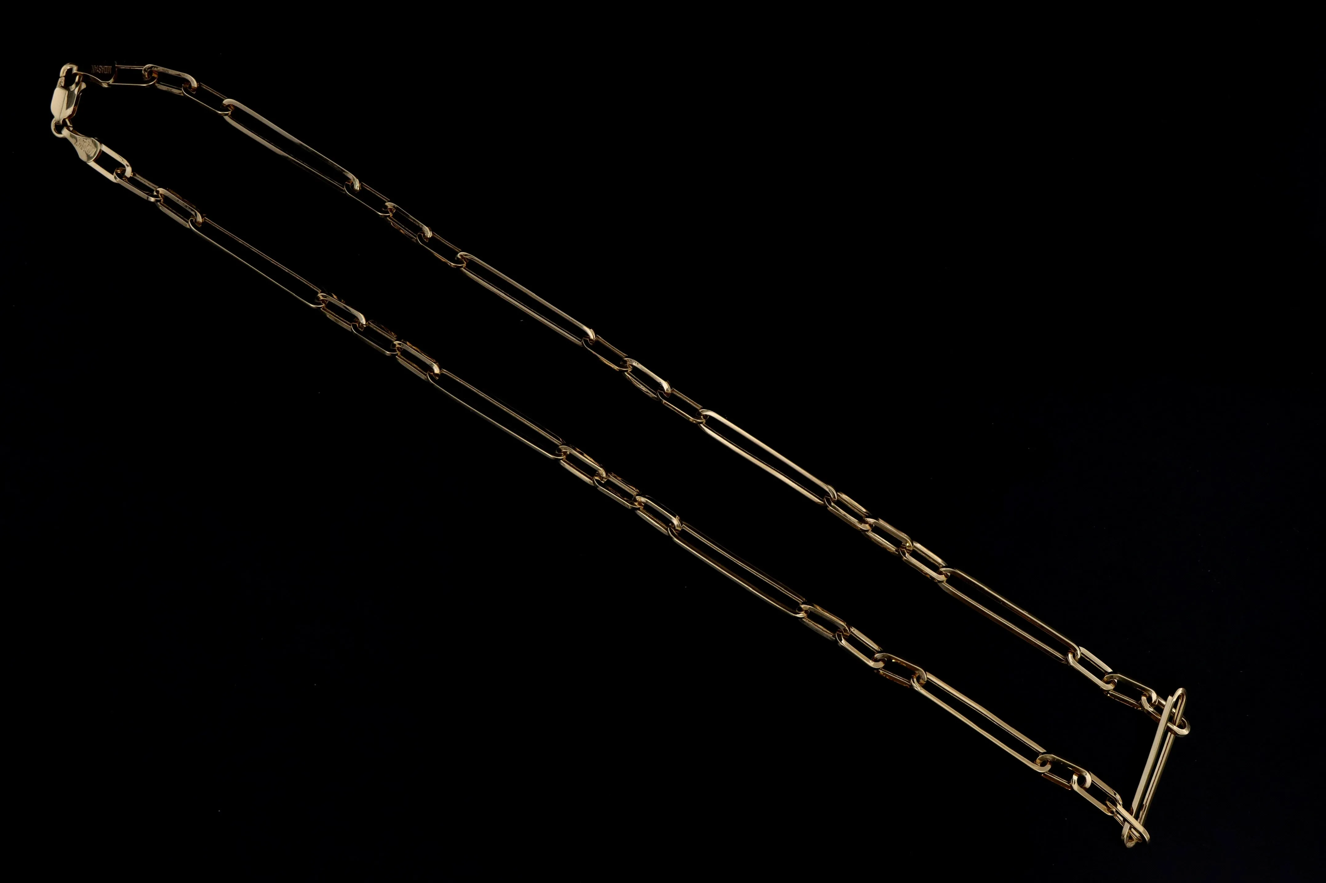 14K Yellow Gold 5.10mm Paperclip Chain Necklace