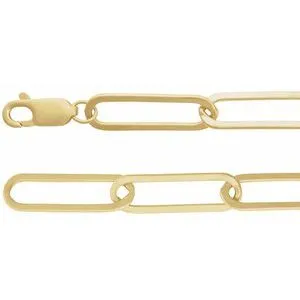 14K Yellow Gold Filled 6.2 mm Paperclip-Style 20" Chain