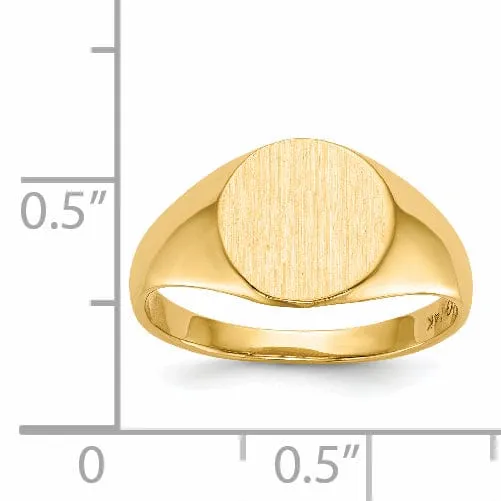 14k Yellow Gold Open Back Signet Ring