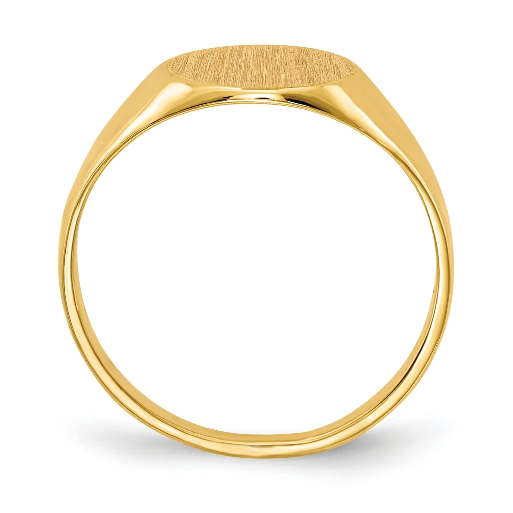 14k Yellow Gold Open Back Signet Ring