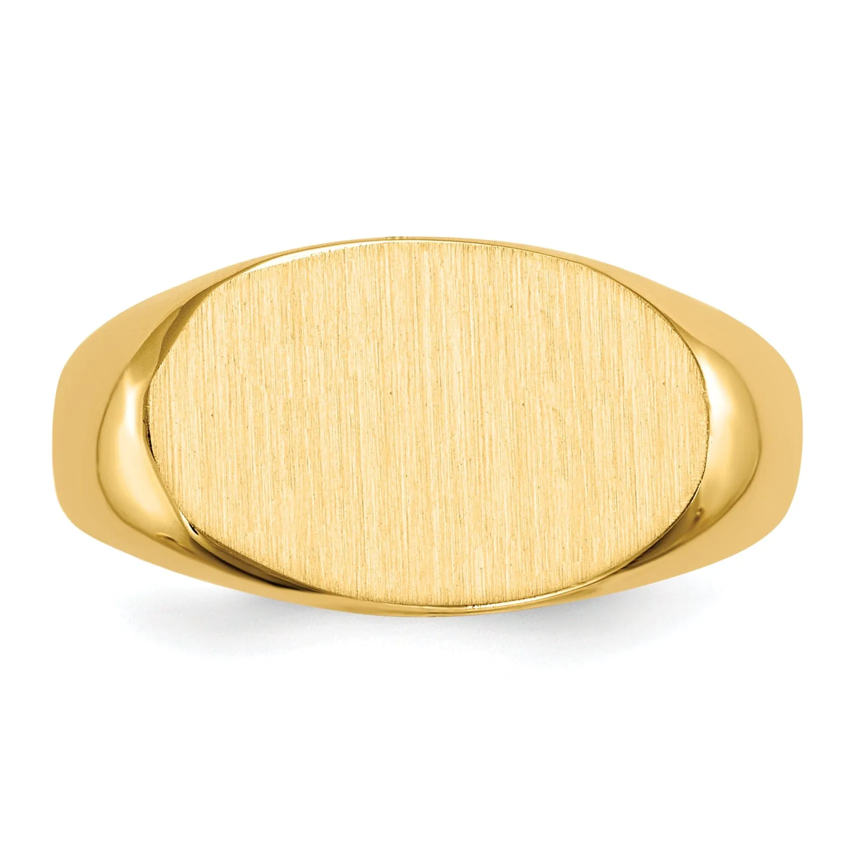 14k Yellow Gold Open Back Signet Ring