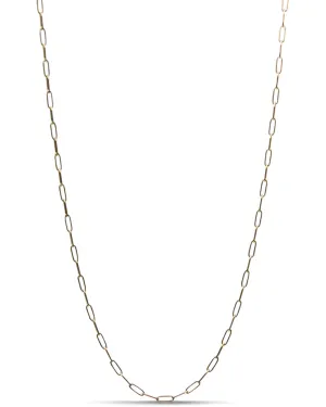 14k Yellow Gold Paperclip Chain Necklace