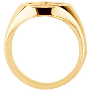 14k Yellow Gold Signet Ring, Size 10