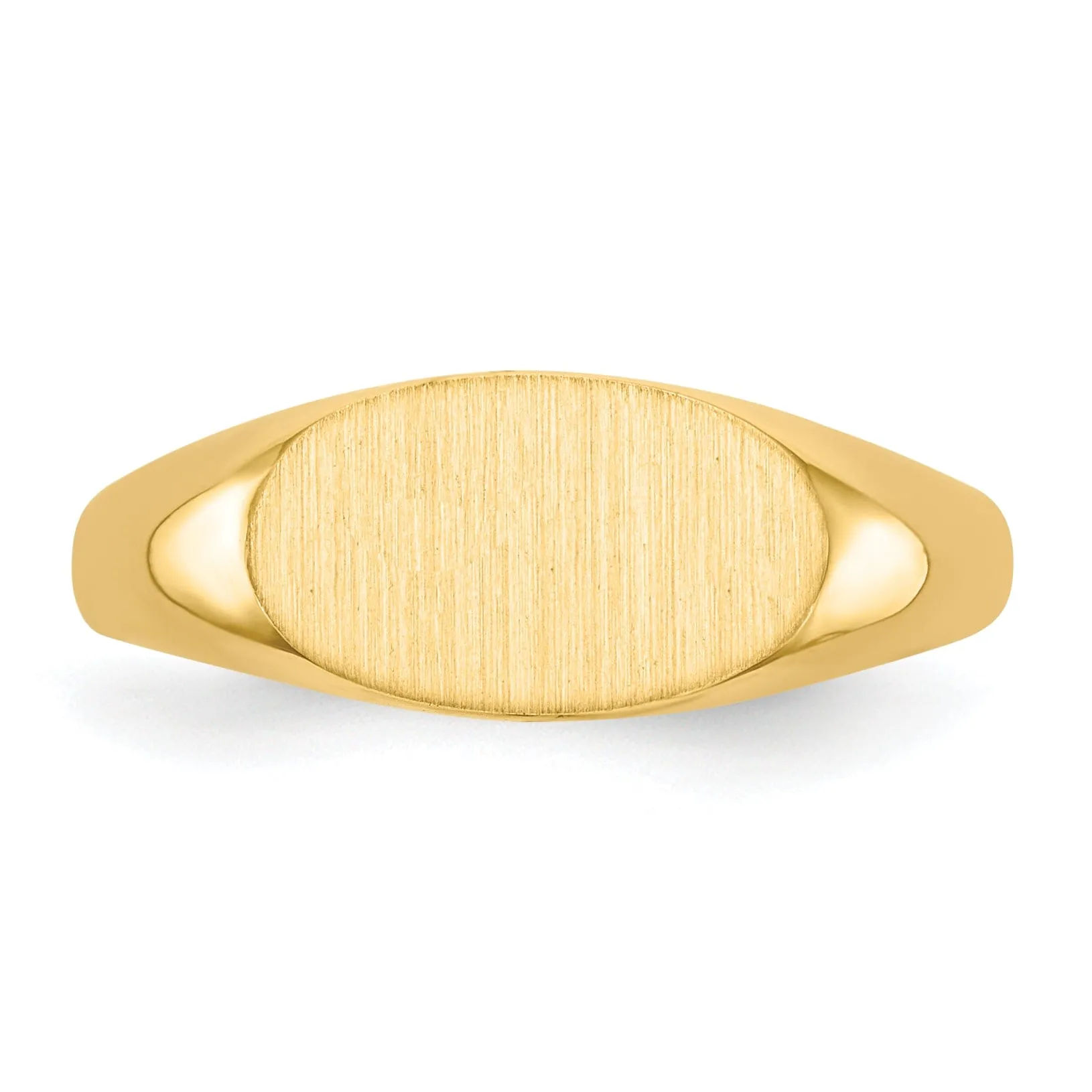 14k Yellow Gold Solid Back Signet Ring