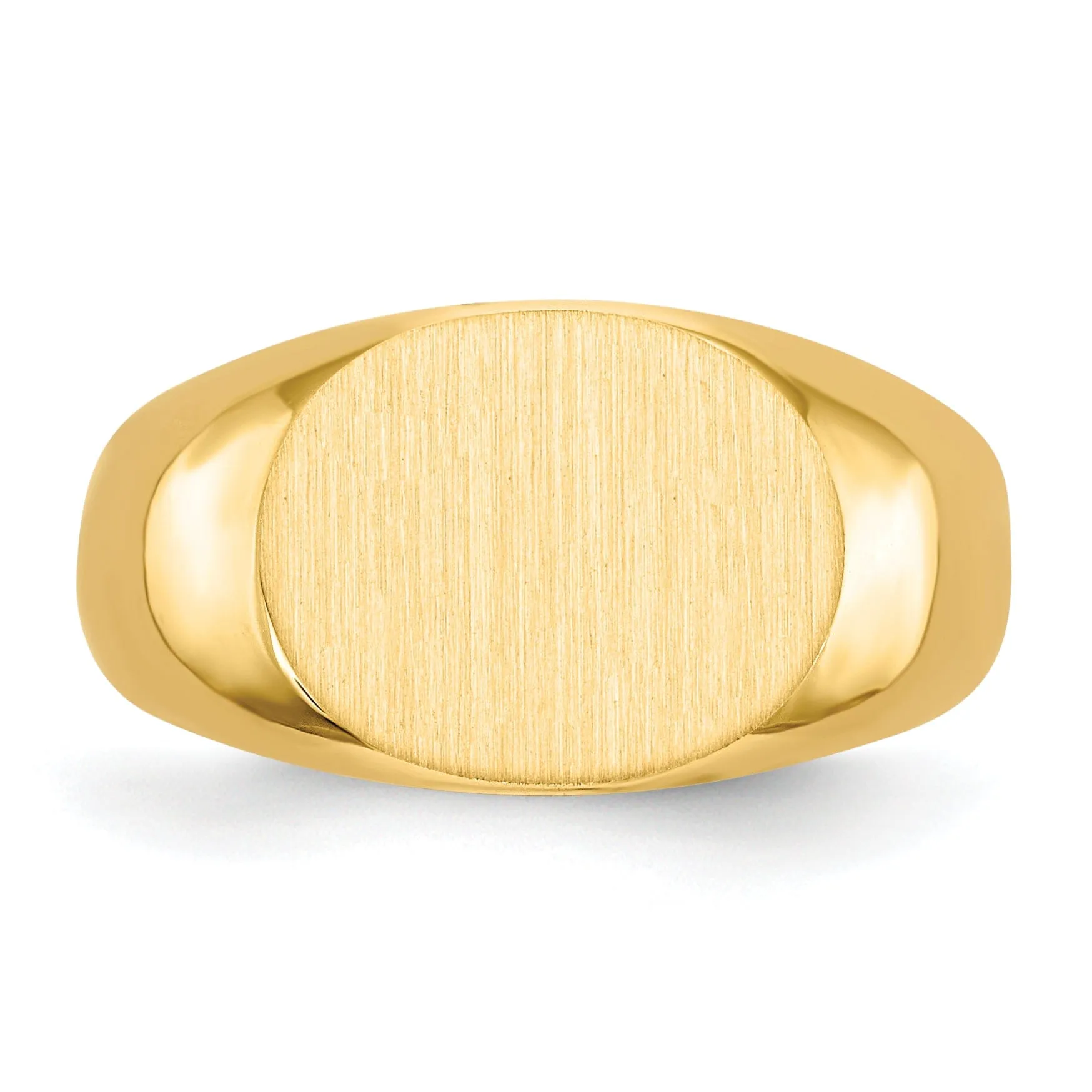14k Yellow Gold Solid Back Signet Ring