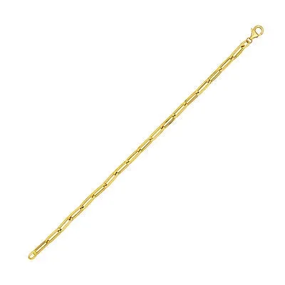 14KT Yellow Flat Paperclip Link 4mm