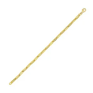 14KT Yellow Flat Paperclip Link 4mm