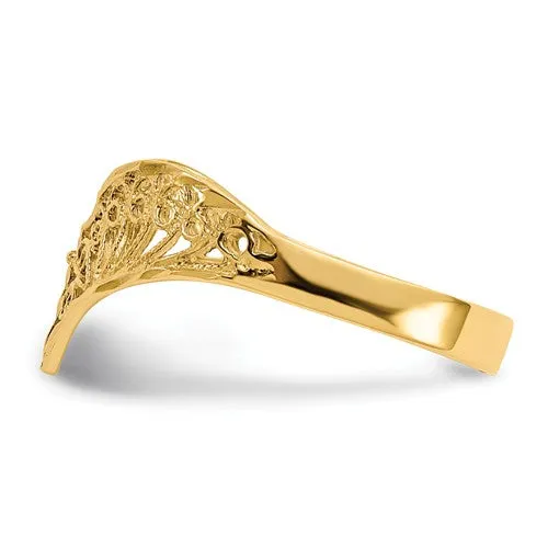 14KT Yellow Gold Diamond-Cut Filigree Ring