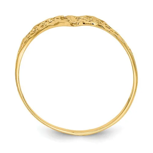 14KT Yellow Gold Diamond-Cut Filigree Ring