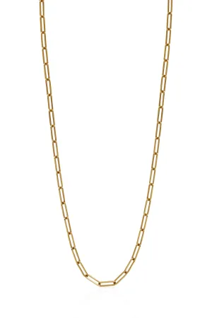 14KY 2.1mm Paperclip Link Necklace