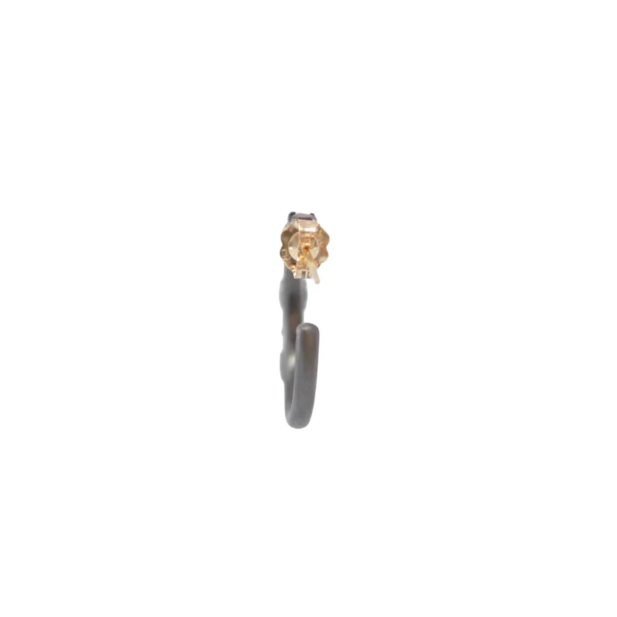 16.5mm Crivelli and Garnet Hoop Earrings