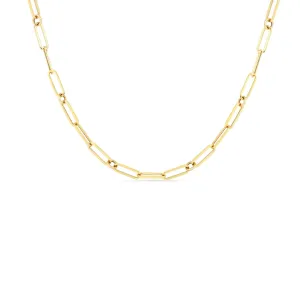 18K FINE PAPERCLIP LINK 8″CHAIN
