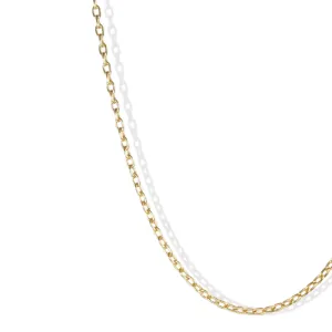 18K Gold Drawn Link Chain in 32"