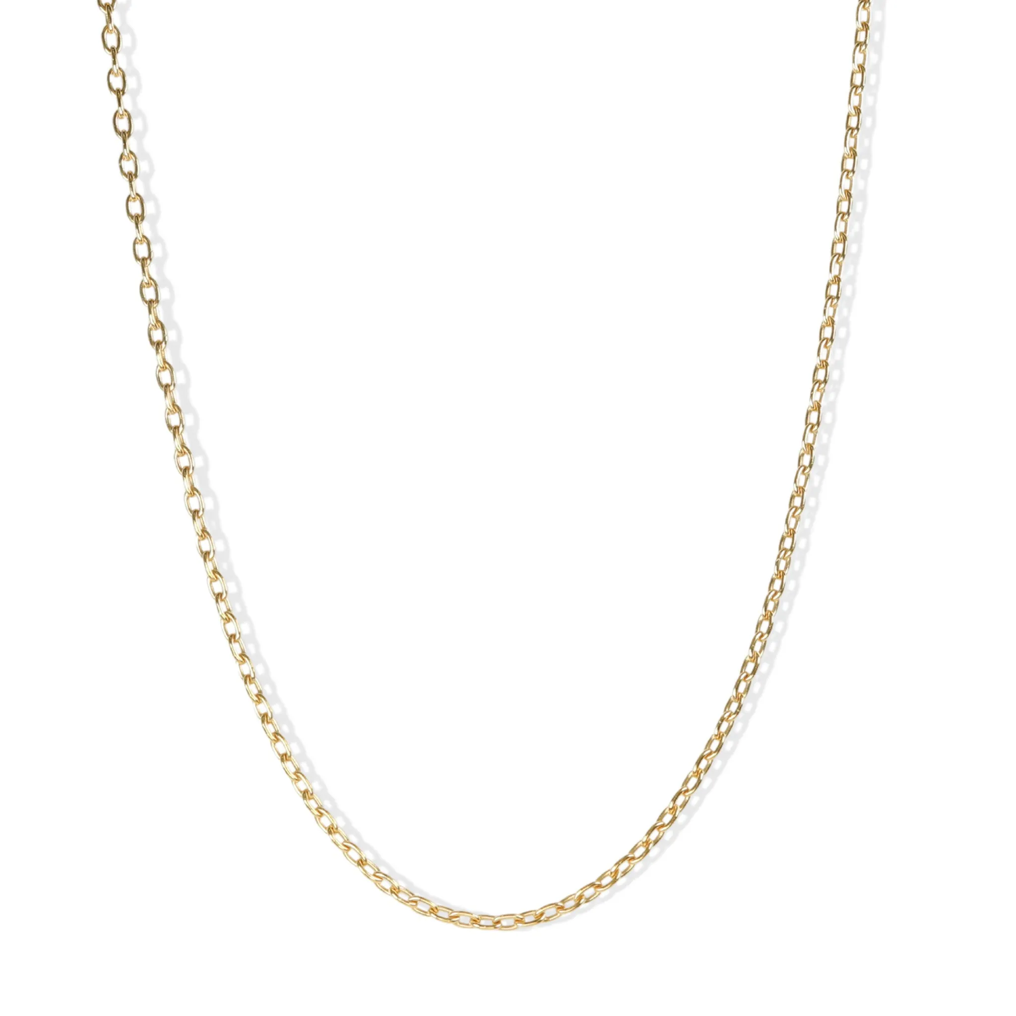 18K Gold Drawn Link Chain in 32"